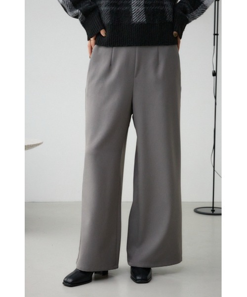 AZUL by moussy(アズールバイマウジー)の「ベーシックリラックスワイドパンツ(スラックス・レディース・ブラック/グレー/ネイビー・FREE)」の2枚目の写真