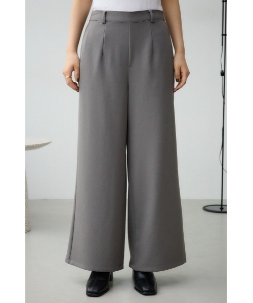 AZUL by moussy(アズールバイマウジー)の「ベーシックリラックスワイドパンツ(スラックス・レディース・ブラック/グレー/ネイビー・FREE)」の19枚目の写真