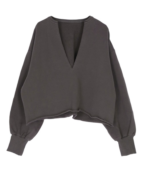 titivate（ティティベイト）の「深Vネックスウェットプルオーバー（スウェット・レディース・チャコール/オートミール/グレー/クリーム/ネイビー・M/L）」の10枚目の写真