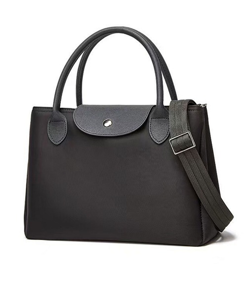 folka(フォルカ)の「3-11E93 トップハンドル ナイロントートバック ショルダーバッグ(トートバッグ・レディース・ブラック/ダークブラウン/キャメル/ダークグレー/ネイビー/ベージュ・ONESIZE)」の16枚目の写真