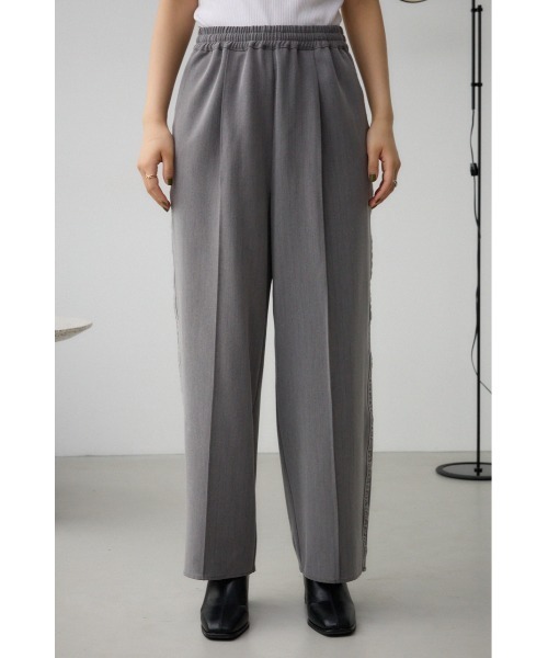AZUL by moussy(アズールバイマウジー)の「ラメストライプサイドラインパンツ(スラックス・レディース・グレー/ネイビー・FREE)」の6枚目の写真