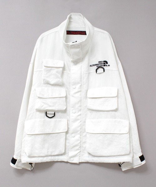 RNA(アールエヌエー)の「J2136 メニポケアウトドアジャケット(ブルゾン・レディース・オレンジ/ブラック/ホワイト・MEDIUM)」の9枚目の写真