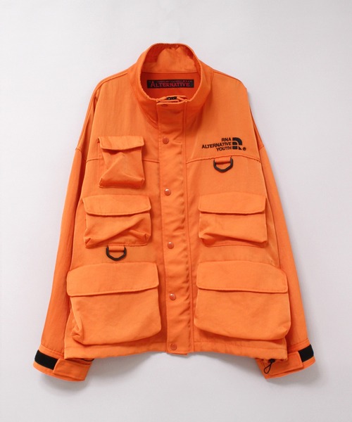 RNA(アールエヌエー)の「J2136 メニポケアウトドアジャケット(ブルゾン・レディース・オレンジ/ブラック/ホワイト・MEDIUM)」の12枚目の写真