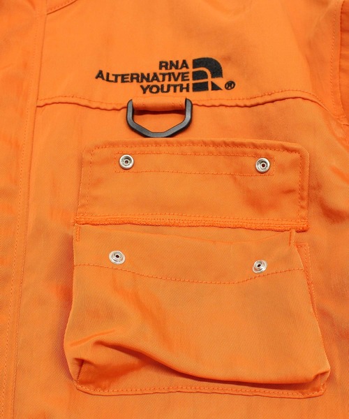 RNA(アールエヌエー)の「J2136 メニポケアウトドアジャケット(ブルゾン・レディース・オレンジ/ブラック/ホワイト・MEDIUM)」の5枚目の写真