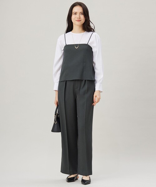 自由区(ジユウク)の「リネンライクシンセティックワイドストレート パンツ(その他パンツ・レディース・ライトイエロー系/グレー系/サックスブルー系/カーキ系/ダークブラウン・40/38/36)」の22枚目の写真