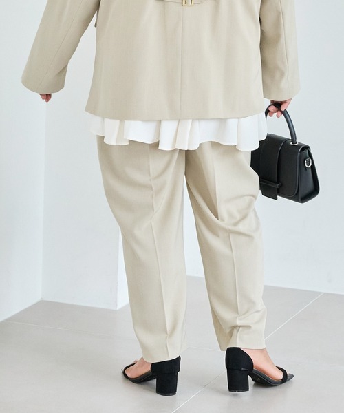 LAVEANGE(ラビアンジェ)の「2WAYセンターファスナースリットパンツ(スラックス・レディース・モカ/ベージュ系その他/ブラック・M/LL/3L/4L/5L)」の20枚目の写真