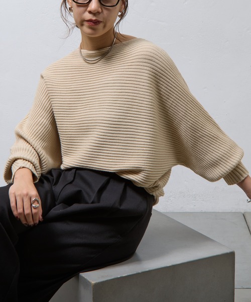 COLONY 2139（コロニートゥーワンスリーナイン）の「ラメ混ドルマンニットプルオーバー（ニット/セーター・レディース・ブラック/グレー/ベージュ/ライトグレー・FREE）」の5枚目の写真