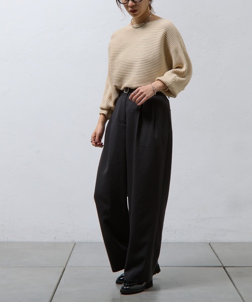 COLONY 2139（コロニートゥーワンスリーナイン）の「ラメ混ドルマンニットプルオーバー（ニット/セーター・レディース・ブラック/グレー/ベージュ/ライトグレー・FREE）」の9枚目の写真