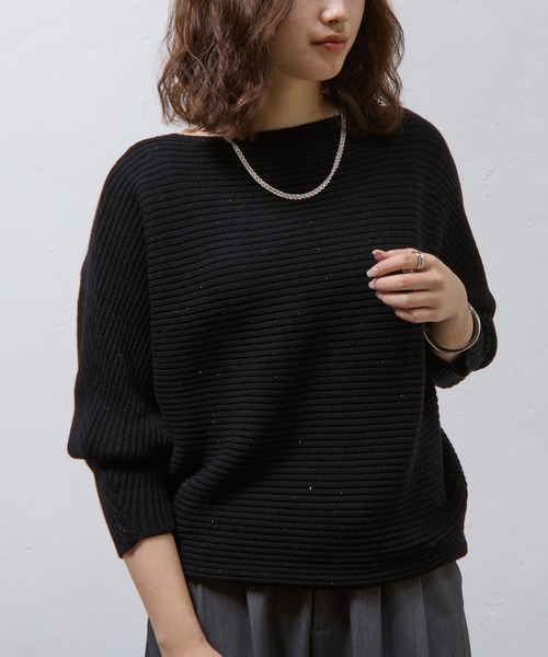 COLONY 2139（コロニートゥーワンスリーナイン）の「ラメ混ドルマンニットプルオーバー（ニット/セーター・レディース・ブラック/グレー/ベージュ/ライトグレー・FREE）」の17枚目の写真