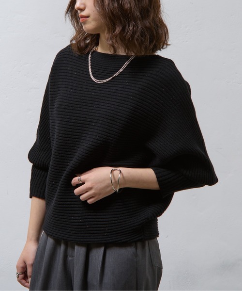 COLONY 2139（コロニートゥーワンスリーナイン）の「ラメ混ドルマンニットプルオーバー（ニット/セーター・レディース・ブラック/グレー/ベージュ/ライトグレー・FREE）」の18枚目の写真