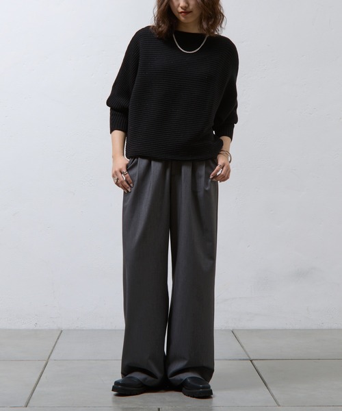 COLONY 2139（コロニートゥーワンスリーナイン）の「ラメ混ドルマンニットプルオーバー（ニット/セーター・レディース・ブラック/グレー/ベージュ/ライトグレー・FREE）」の21枚目の写真