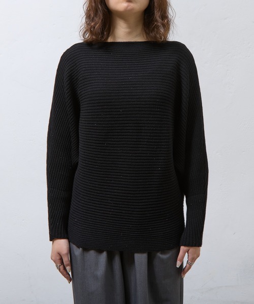 COLONY 2139（コロニートゥーワンスリーナイン）の「ラメ混ドルマンニットプルオーバー（ニット/セーター・レディース・ブラック/グレー/ベージュ/ライトグレー・FREE）」の10枚目の写真