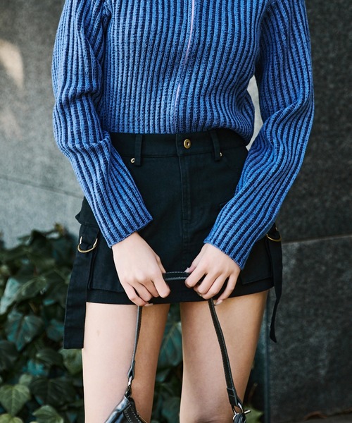 sedacle girl(セダクルガール)の「ポケットミニスカート(スカート・レディース・ブラック/ブラウン・SMALL/MEDIUM)」の3枚目の写真
