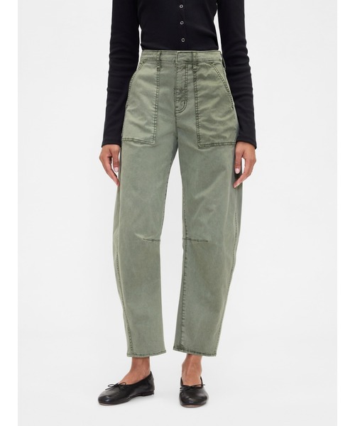 GAP（ギャップ）の「ハイライズ バレルカーキパンツ（その他パンツ・レディース・ベージュ/オフホワイト/グレー/グリーン・4/2/0/000/00/10/6/8）」の4枚目の写真