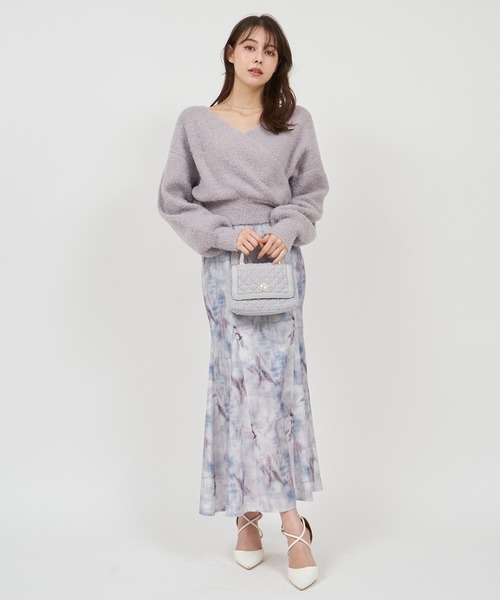 ROYAL PARTY(ロイヤルパーティー)の「カシュクールニットトップス(ニット/セーター・レディース・オフホワイト/ピンク/グレー・FREE)」の10枚目の写真