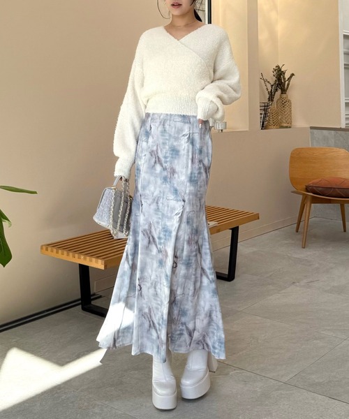 ROYAL PARTY(ロイヤルパーティー)の「カシュクールニットトップス(ニット/セーター・レディース・オフホワイト/ピンク/グレー・FREE)」の16枚目の写真