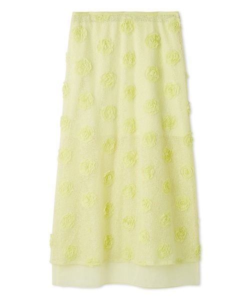 LILY BROWN（リリーブラウン）の「フラワーモチーフナロースカート  