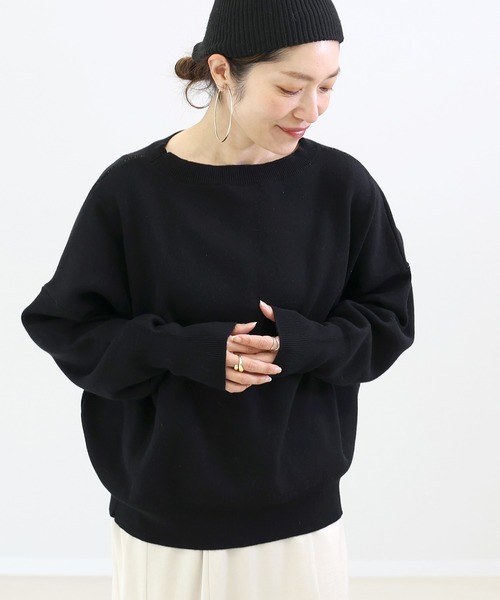 Aletta vita(アレッタビータ)の「2WAYジャガードロゴニットプルオーバー(ニット/セーター・レディース・ブラック/ライトグレー/チャコール/ベージュ・FREE)」の14枚目の写真