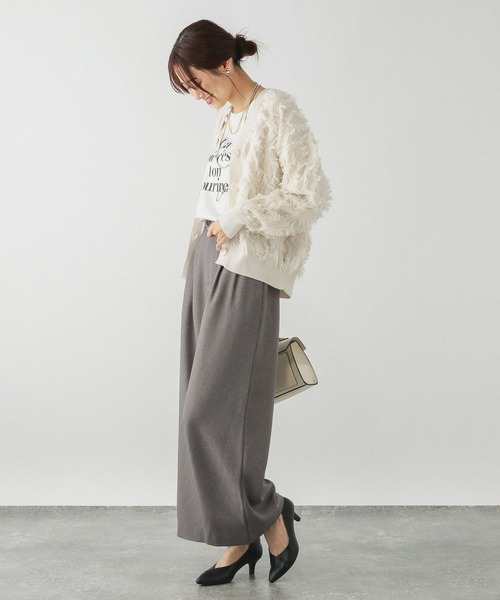 chape様 セール】ジャガードフリンジカーディガン/283796（カーディガン