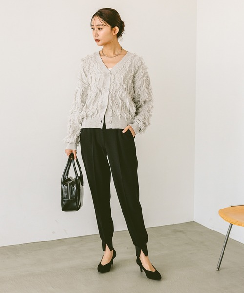 Tane Bacilioさん専用 セール】ジャガードフリンジカーディガン/283796（カーディガン