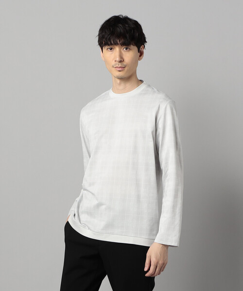 COMME CA MEN(コムサメン)の「〔IL PRINCIPE〕和歌山編み ジャージー ロングスリーブTシャツ(Tシャツ/カットソー・メンズ・ブラック/ライトグレー・L/M)」の5枚目の写真