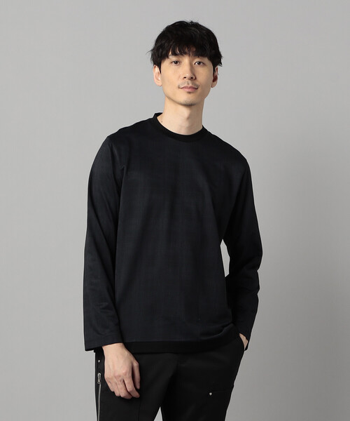 COMME CA MEN(コムサメン)の「〔IL PRINCIPE〕和歌山編み ジャージー ロングスリーブTシャツ(Tシャツ/カットソー・メンズ・ブラック/ライトグレー・L/M)」の8枚目の写真