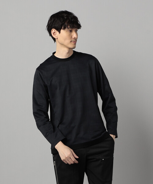 COMME CA MEN(コムサメン)の「〔IL PRINCIPE〕和歌山編み ジャージー ロングスリーブTシャツ(Tシャツ/カットソー・メンズ・ブラック/ライトグレー・L/M)」の9枚目の写真