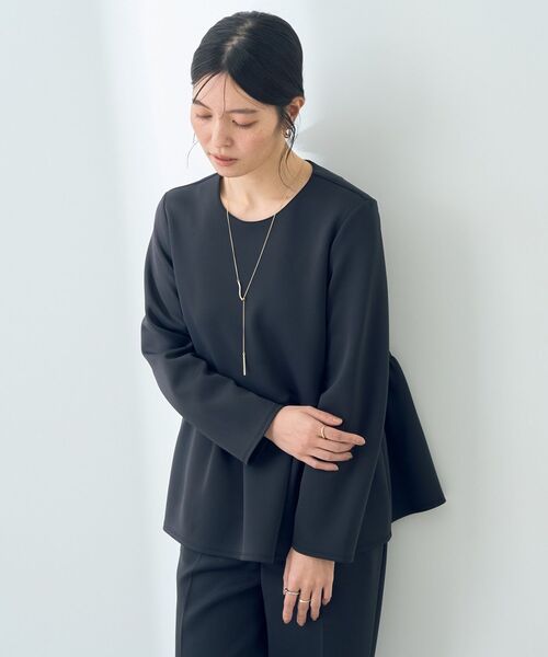 YECCA VECCA（イェッカヴェッカ）の「ペプラムブラウス（シャツ/ブラウス・レディース・ネイビー/ベージュ・FREE）」の16枚目の写真