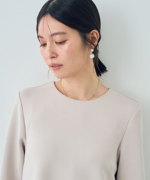 YECCA VECCA（イェッカヴェッカ）の「ペプラムブラウス（シャツ/ブラウス・レディース・ネイビー/ベージュ・FREE）」の8枚目の写真