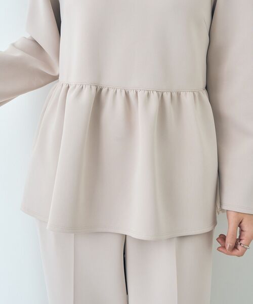 YECCA VECCA（イェッカヴェッカ）の「ペプラムブラウス（シャツ/ブラウス・レディース・ネイビー/ベージュ・FREE）」の9枚目の写真