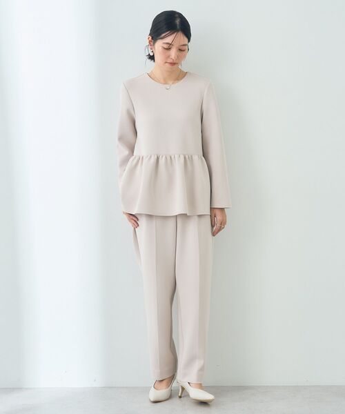 YECCA VECCA（イェッカヴェッカ）の「ペプラムブラウス（シャツ/ブラウス・レディース・ネイビー/ベージュ・FREE）」の12枚目の写真