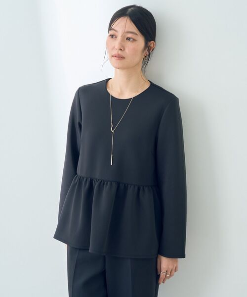 YECCA VECCA（イェッカヴェッカ）の「ペプラムブラウス（シャツ/ブラウス・レディース・ネイビー/ベージュ・FREE）」の17枚目の写真