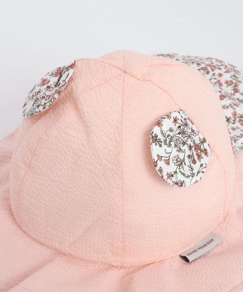 MAKE YOUR DAY（メイクユアデイ）の「小さなお花ベビーハット（ハット・キッズ・オフホワイト/ピンク・48/50/46）」の12枚目の写真