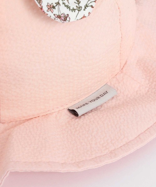 MAKE YOUR DAY（メイクユアデイ）の「小さなお花ベビーハット（ハット・キッズ・オフホワイト/ピンク・48/50/46）」の13枚目の写真