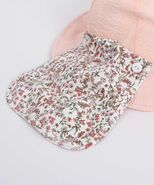 MAKE YOUR DAY（メイクユアデイ）の「小さなお花ベビーハット（ハット・キッズ・オフホワイト/ピンク・48/50/46）」の15枚目の写真