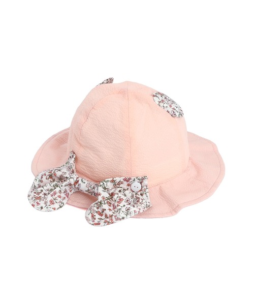 MAKE YOUR DAY（メイクユアデイ）の「小さなお花ベビーハット（ハット・キッズ・オフホワイト/ピンク・48/50/46）」の19枚目の写真