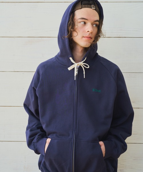 BROKEN BASE（ブロークンベース）の「スモールロゴジップフーディセットアップ（パーカー・メンズ・杢グレー/ブラック系/ネイビー/ネイビー系1/ブラック系1/グレー系1・SMALL/MEDIUM/LARGE）」の5枚目の写真