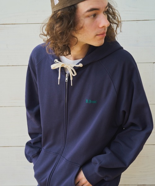 BROKEN BASE（ブロークンベース）の「スモールロゴジップフーディセットアップ（パーカー・メンズ・杢グレー/ブラック系/ネイビー/ネイビー系1/ブラック系1/グレー系1・SMALL/MEDIUM/LARGE）」の21枚目の写真