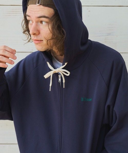 BROKEN BASE（ブロークンベース）の「スモールロゴジップフーディセットアップ（パーカー・メンズ・杢グレー/ブラック系/ネイビー/ネイビー系1/ブラック系1/グレー系1・SMALL/MEDIUM/LARGE）」の22枚目の写真