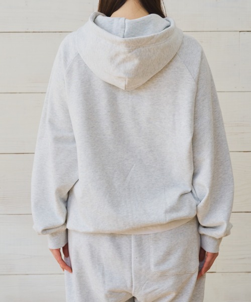 BROKEN BASE（ブロークンベース）の「スモールロゴジップフーディセットアップ（パーカー・メンズ・杢グレー/ブラック系/ネイビー/ネイビー系1/ブラック系1/グレー系1・SMALL/MEDIUM/LARGE）」の11枚目の写真