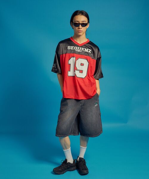 SEQUENZ(シークエンズ)の「【SEQUENZ(シークエンズ)】BACK EMB. SHORT DENIM / デニム パンツ 半ズボン ショーツ ワンポイント 刺繍(その他パンツ・メンズ・ブラック/ライトグレー/ネイビー/その他1・SMALL/MEDIUM/LARGE)」の5枚目の写真
