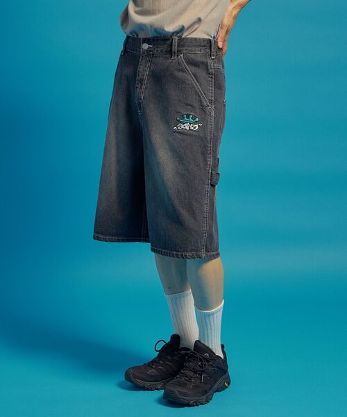 SEQUENZ(シークエンズ)の「【SEQUENZ(シークエンズ)】BACK EMB. SHORT DENIM / デニム パンツ 半ズボン ショーツ ワンポイント 刺繍(その他パンツ・メンズ・ブラック/ライトグレー/ネイビー/その他1・SMALL/MEDIUM/LARGE)」の6枚目の写真