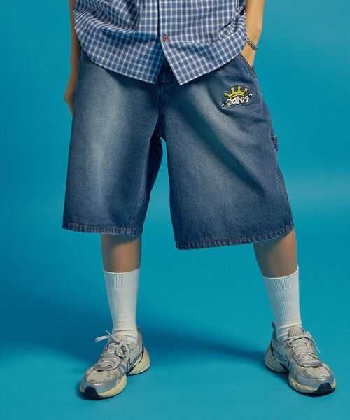 SEQUENZ(シークエンズ)の「【SEQUENZ(シークエンズ)】BACK EMB. SHORT DENIM / デニム パンツ 半ズボン ショーツ ワンポイント 刺繍(その他パンツ・メンズ・ブラック/ライトグレー/ネイビー/その他1・SMALL/MEDIUM/LARGE)」の21枚目の写真