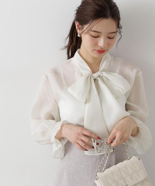 PROPORTION BODY DRESSING(プロポーションボディドレッシング)の「ビックリボンシアーブラウス / 1215110304(シャツ/ブラウス・レディース・ホワイト系その他/イエロー/ブルー・SMALL/MEDIUM)」の19枚目の写真