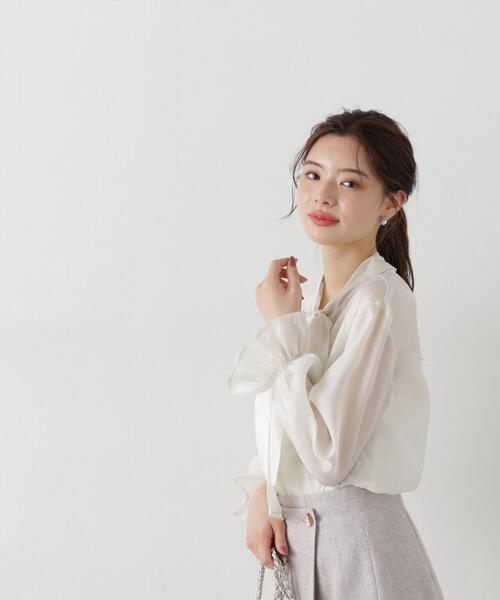 PROPORTION BODY DRESSING(プロポーションボディドレッシング)の「ビックリボンシアーブラウス / 1215110304(シャツ/ブラウス・レディース・ホワイト系その他/イエロー/ブルー・SMALL/MEDIUM)」の21枚目の写真