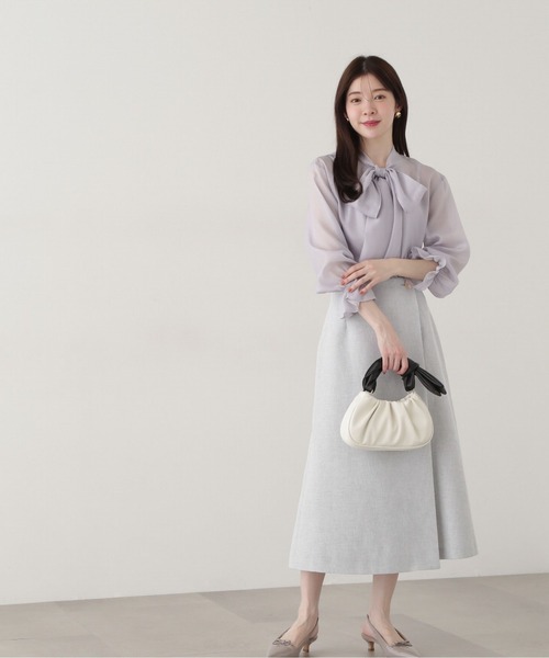 PROPORTION BODY DRESSING(プロポーションボディドレッシング)の「ビックリボンシアーブラウス / 1215110304(シャツ/ブラウス・レディース・ホワイト系その他/イエロー/ブルー・SMALL/MEDIUM)」の16枚目の写真