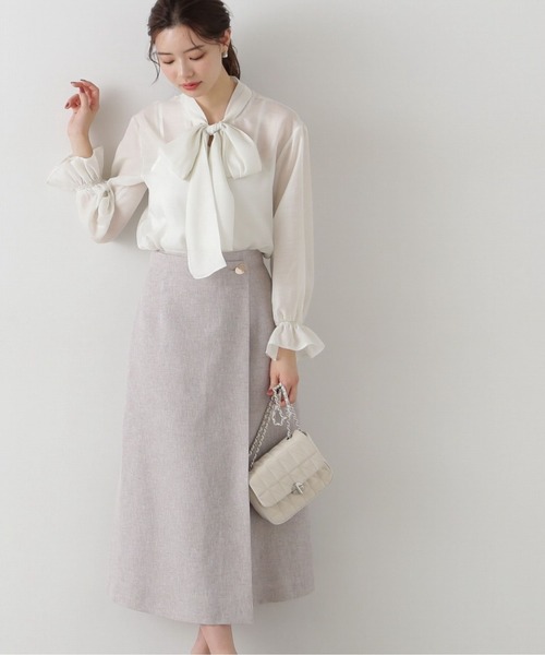 PROPORTION BODY DRESSING(プロポーションボディドレッシング)の「ビックリボンシアーブラウス / 1215110304(シャツ/ブラウス・レディース・ホワイト系その他/イエロー/ブルー・SMALL/MEDIUM)」の7枚目の写真