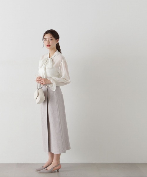 PROPORTION BODY DRESSING(プロポーションボディドレッシング)の「ビックリボンシアーブラウス / 1215110304(シャツ/ブラウス・レディース・ホワイト系その他/イエロー/ブルー・SMALL/MEDIUM)」の8枚目の写真