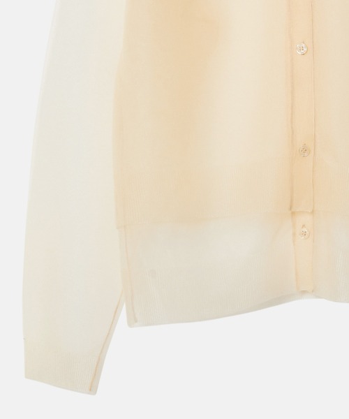 LE CIEL BLEU（ルシェルブルー）の「シアーレイヤードカーディガン / Sheer Layered Cardigan（カーディガン/ボレロ・レディース・ライトイエロー/グレー/ピンク/ターコイズブルー・36）」の15枚目の写真