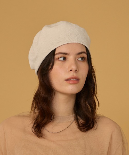 arth(アース)の「arth Washi/OGC Knit Beret / アース(ハンチング/ベレー帽・レディース・ブラック/ホワイト/ブラウン・FREE)」の5枚目の写真